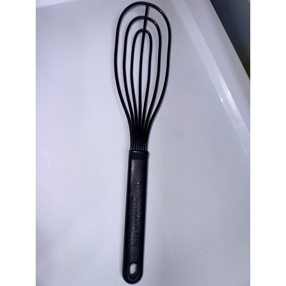 Calphalon Black Nylon Flat Whisk Heat Resistant Nonstick Kitchen Tool 12.5 Inch